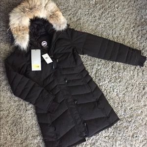 lorette coyote fur trim down coat